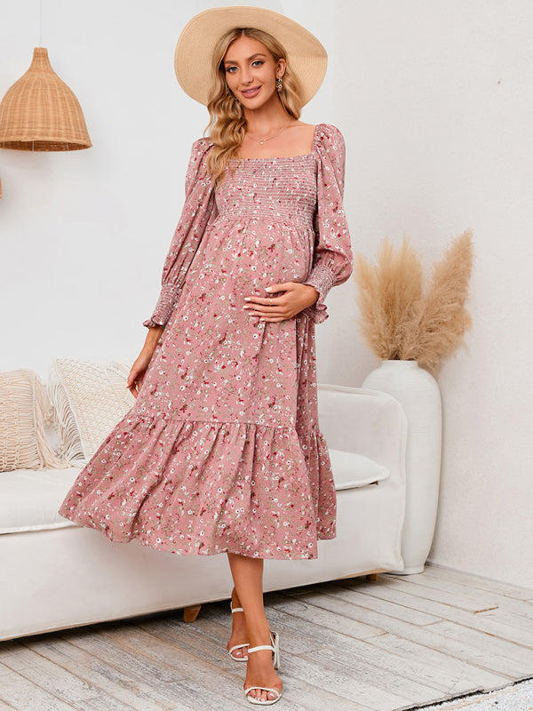 Maternity - Chiffon Dress Small Floral Dresses