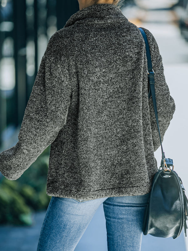 Autumn and winter new style imitation lamb wool coat