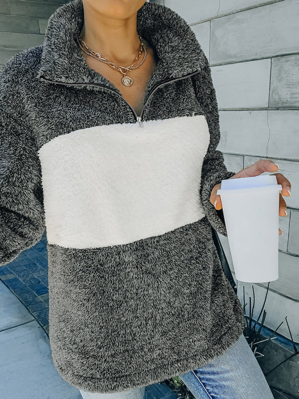 Autumn and winter new style imitation lamb wool coat