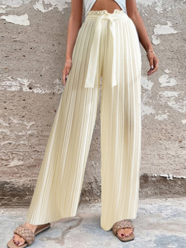 Women's Pleated Wide-leg Pants