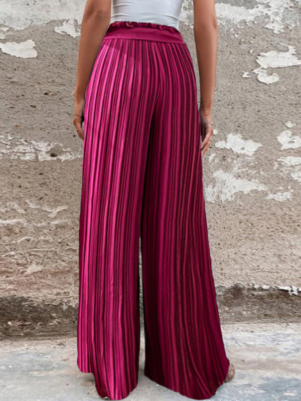 Women's Pleated Wide-leg Pants