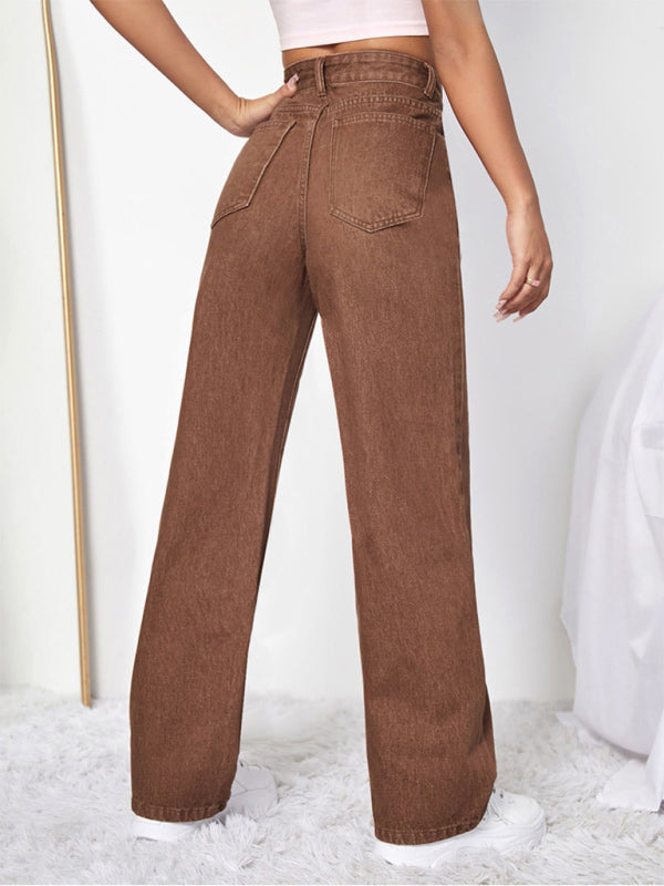 Women's Street Fashion Cool Graffiti Straight Jeans