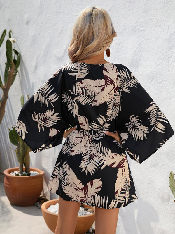 Holiday Casual Dress - Woven Flower