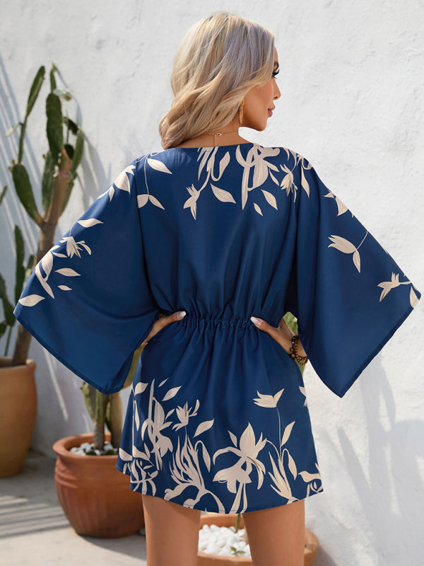 Holiday Casual Dress - Woven Flower