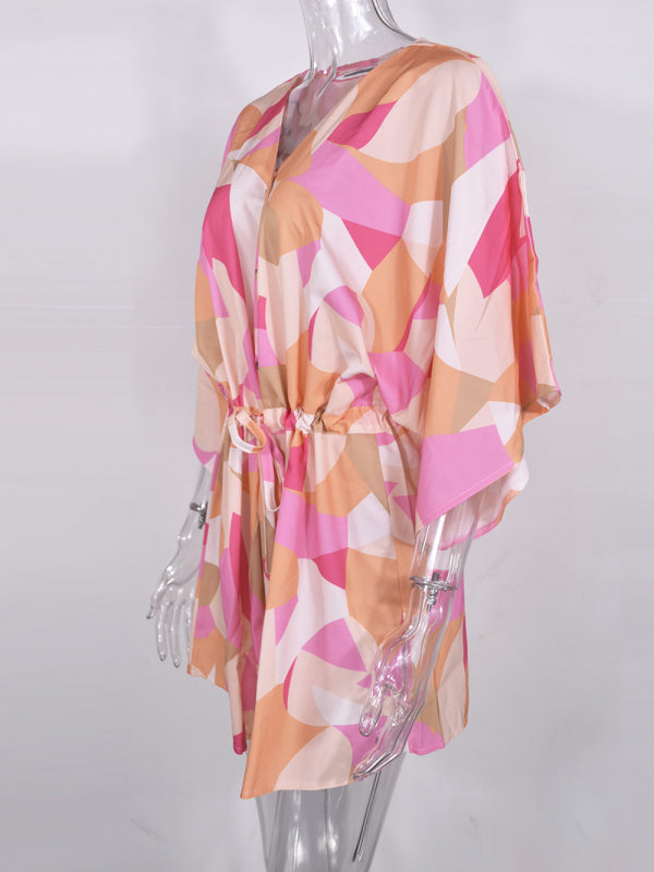 Holiday Casual Dress - Woven Flower