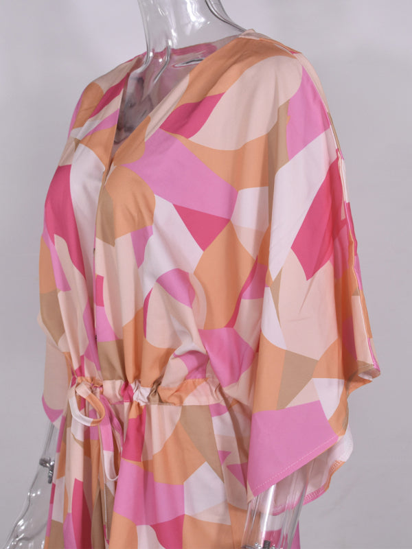 Holiday Casual Dress - Woven Flower