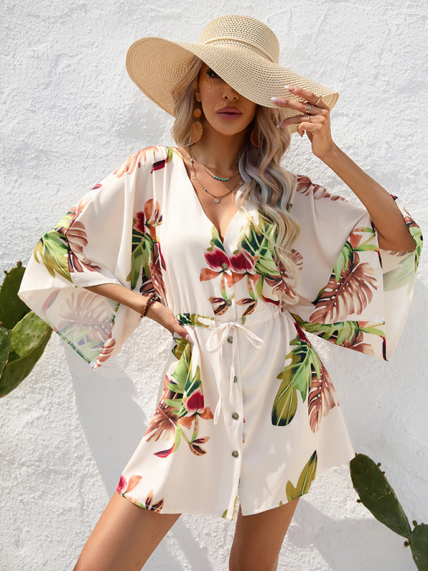 Holiday Casual Dress - Woven Flower