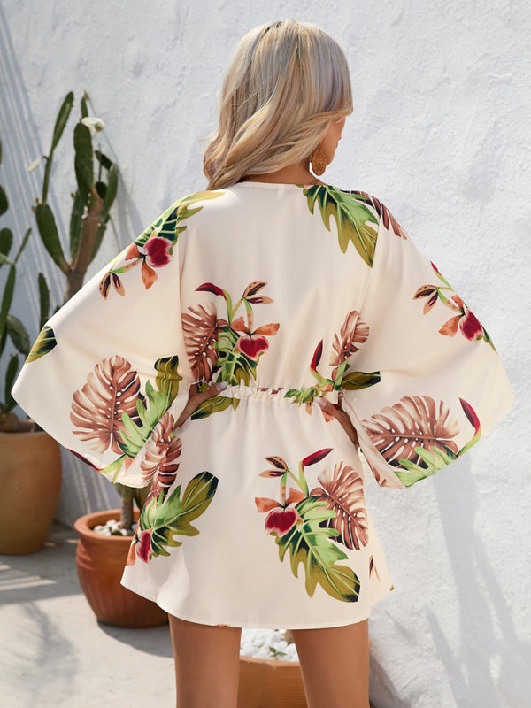 Holiday Casual Dress - Woven Flower