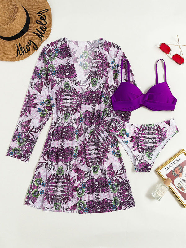 Split Swimsuit - Fashion Bikini Mesh - Three-piece