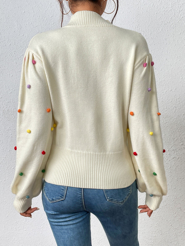 Sweater - Color Beaded Knitwear