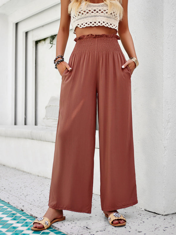 Pants - Casual Solid Color Loose Trousers