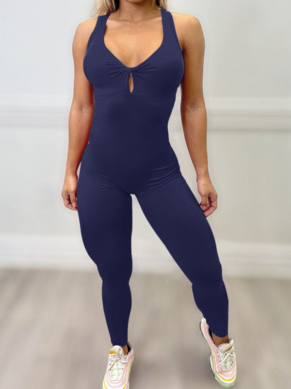 Yoga fitness jumpsuit - backless