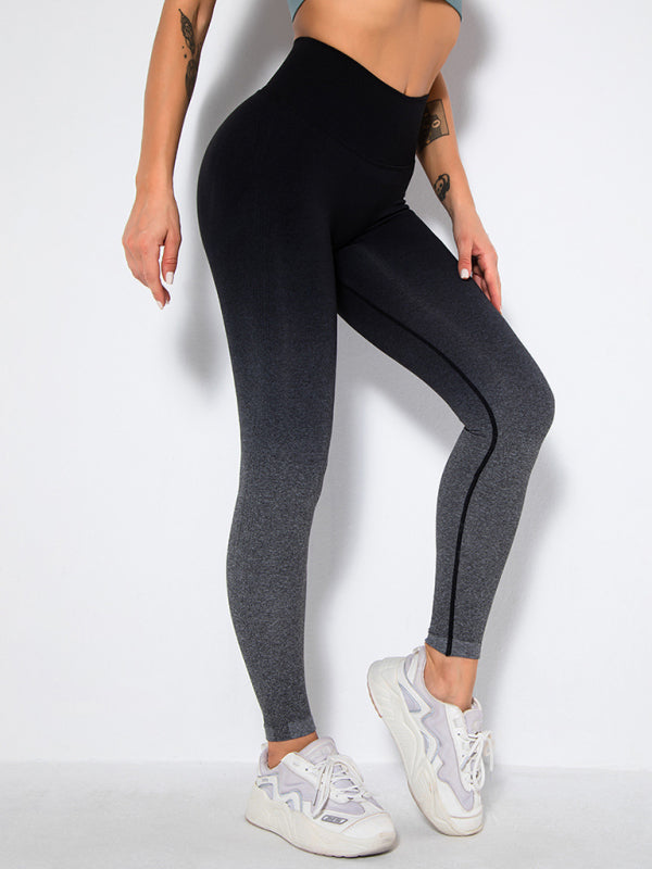 Seamless Gradient Slim Body Quick-drying Peach Hip Sports Fitness Pants