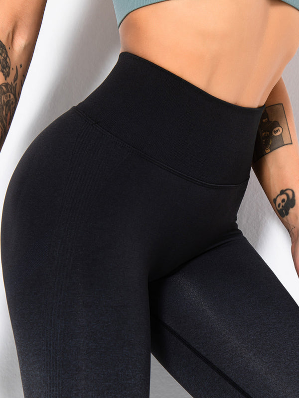 Seamless Gradient Slim Body Quick-drying Peach Hip Sports Fitness Pants