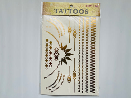 Tattoo Stickers - Golden Diamonds