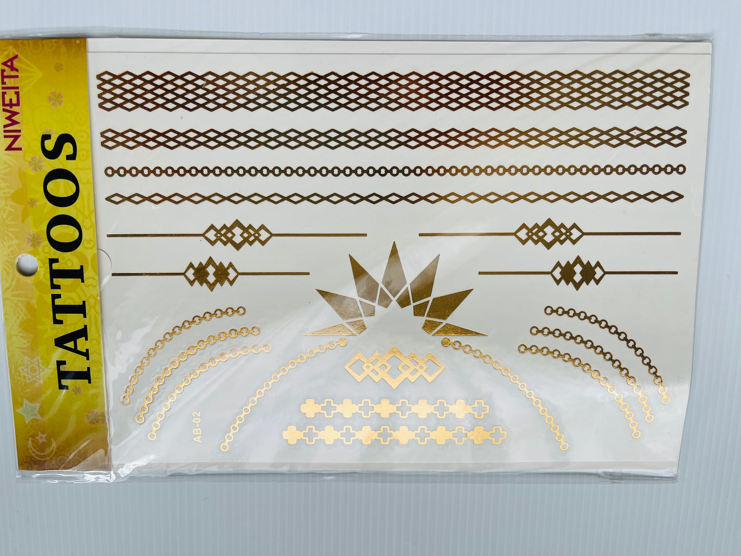 Tattoo Stickers - Golden Diamonds
