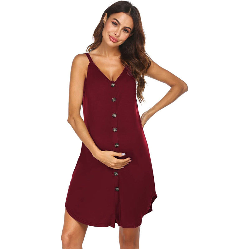 Maternity - Solid Color - Button Front