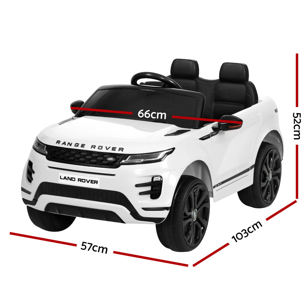 Kids Ride On Car Licensed Land Rover 12V Electric Car Toys Battery Remote White-1