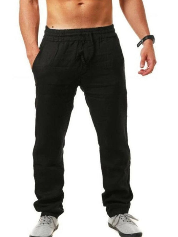 Loose-fitting Casual Pants - Solid Elasticated Waist