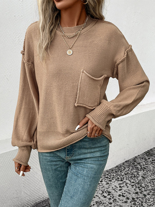 Autumn Sweater - Long Sleeve Solid Color