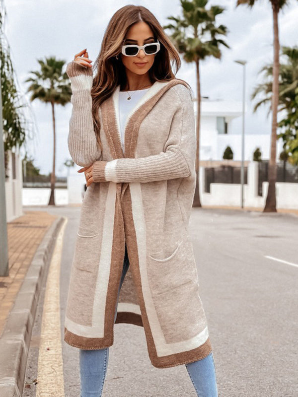 Cardigan - Loose Hooded Warm Twist Knitted Cardigan