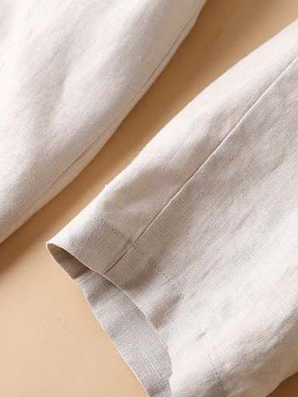 Cotton and linen cropped pants women's summer thin loose all-match carrot harem pants