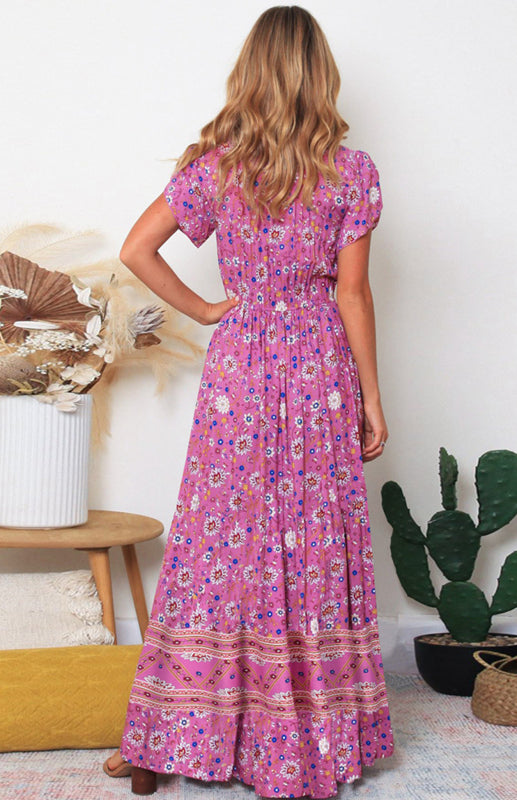 Women's Summer Bohemian Slim Beach Dress