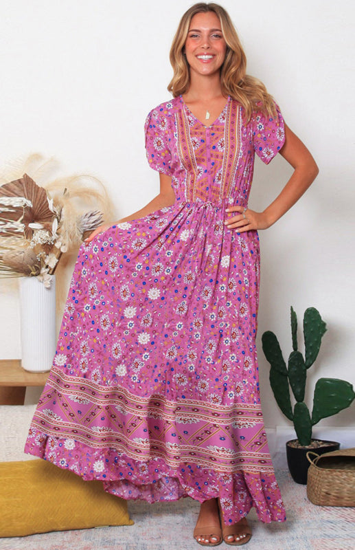 Women's Summer Bohemian Slim Beach Dress