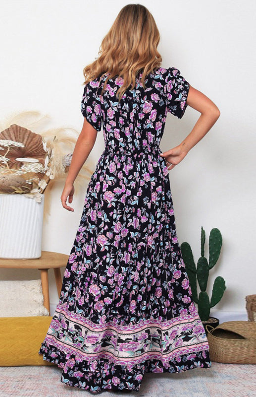 Women's Summer Bohemian Slim Beach Dress