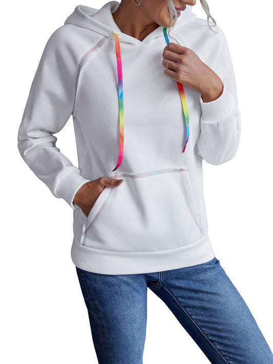 Women's Solid Color Colorful Hoodie Sweater
