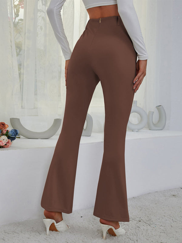Horn High Waist - Thin Split Wide -Leg pants