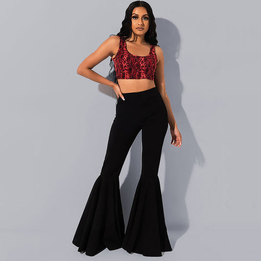 High Waist Is Thin Casual Flared Pants