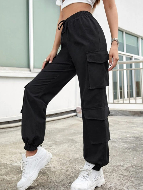 Women's Solid Color Sportswear Essential Cargo Pants
