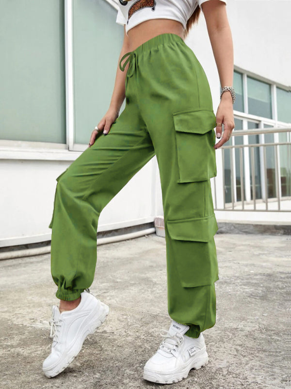 Women's Solid Color Sportswear Essential Cargo Pants