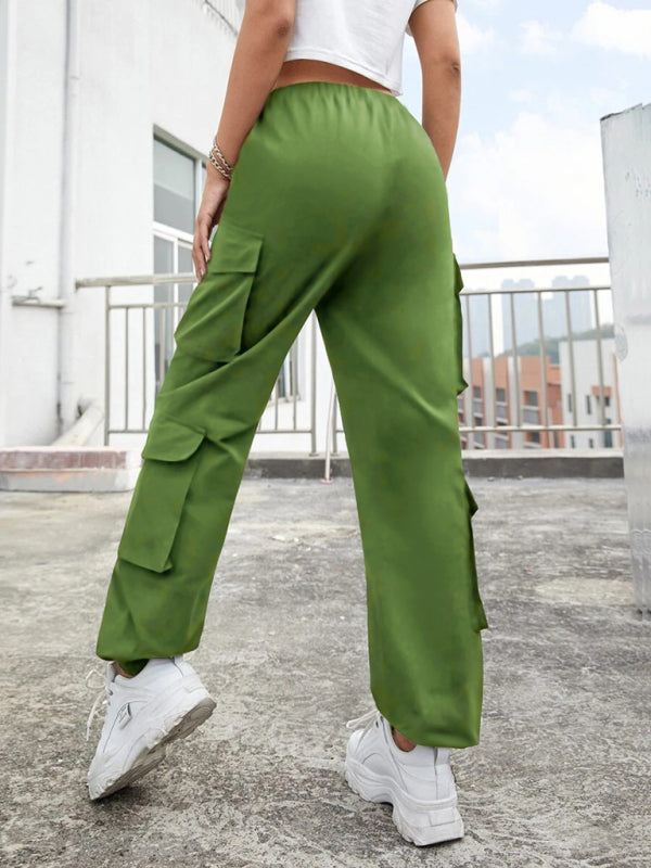 Women's Solid Color Sportswear Essential Cargo Pants