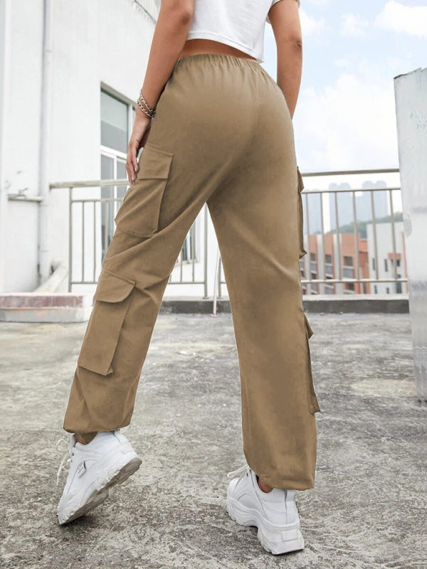 Women's Solid Color Sportswear Essential Cargo Pants