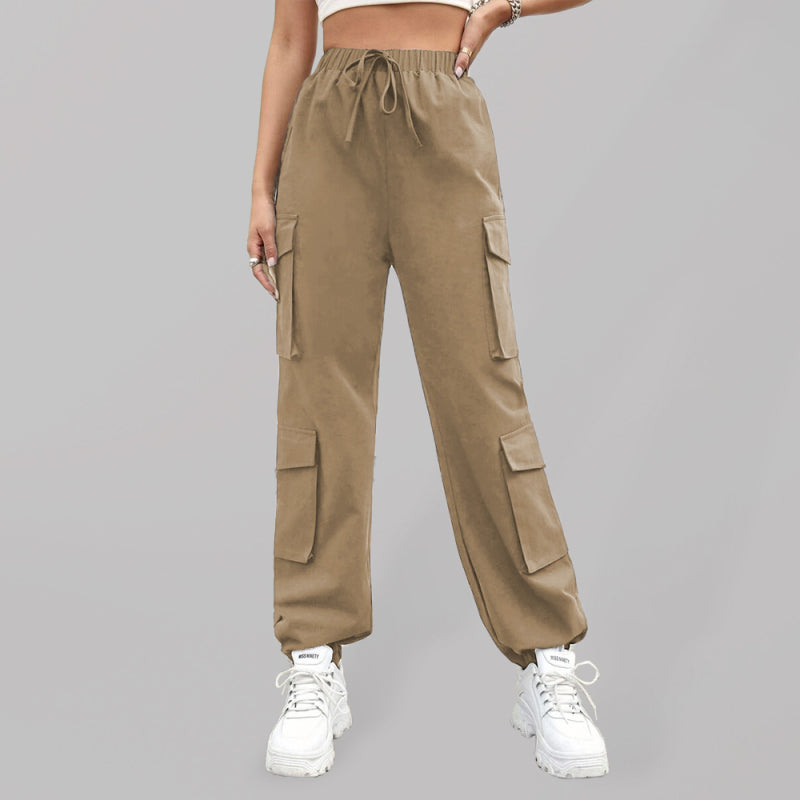 Women's Solid Color Sportswear Essential Cargo Pants