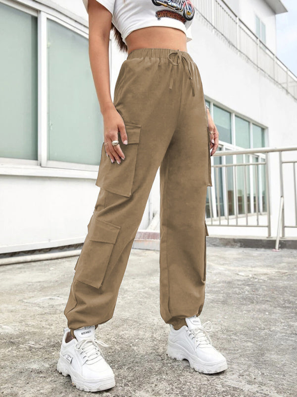 Women's Solid Color Sportswear Essential Cargo Pants