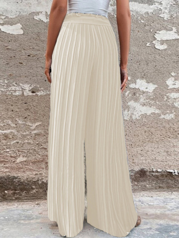 Women's Pleated Wide-leg Pants