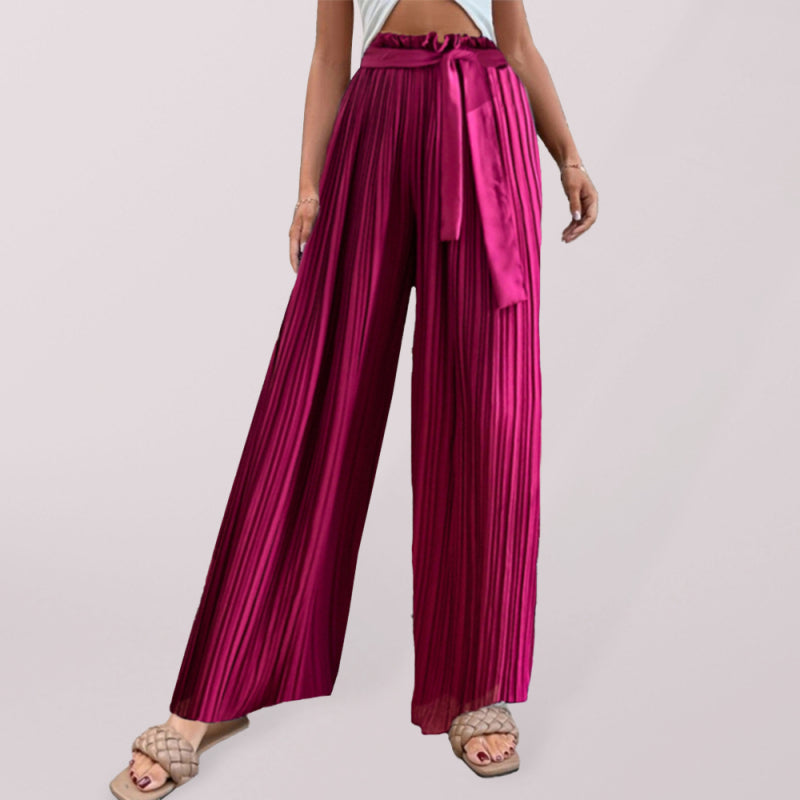 Women's Pleated Wide-leg Pants