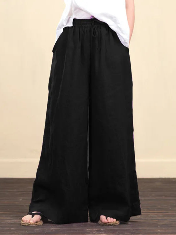 Women's High Waist Linen Pants