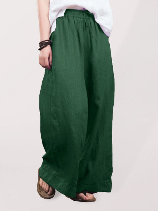 Women's High Waist Linen Pants