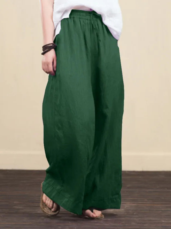 Women's High Waist Linen Pants