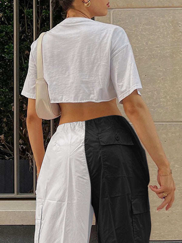 Women's Mixed Media Cargo Pants