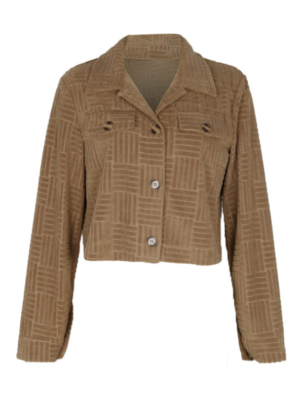 Jacket - Solid Color New Corduroy Short